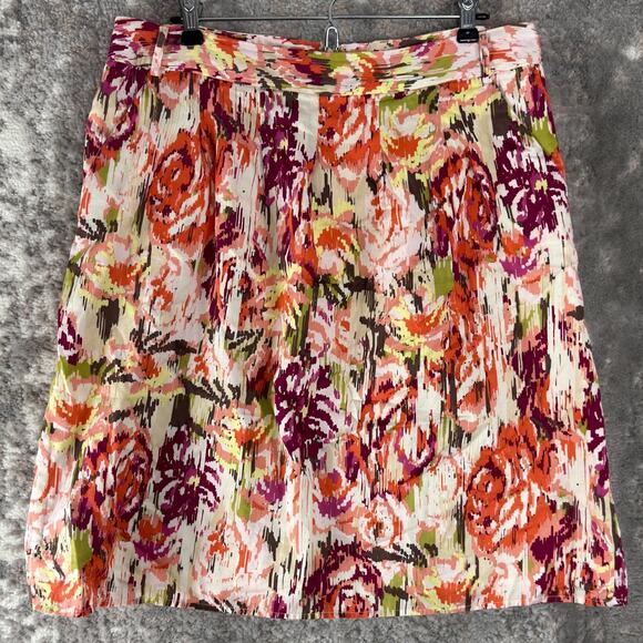 Liz Claiborne Dresses & Skirts - Liz Clairborne Size 12 Abstract Colorful A Line Knee Length Skirt Zip Lined